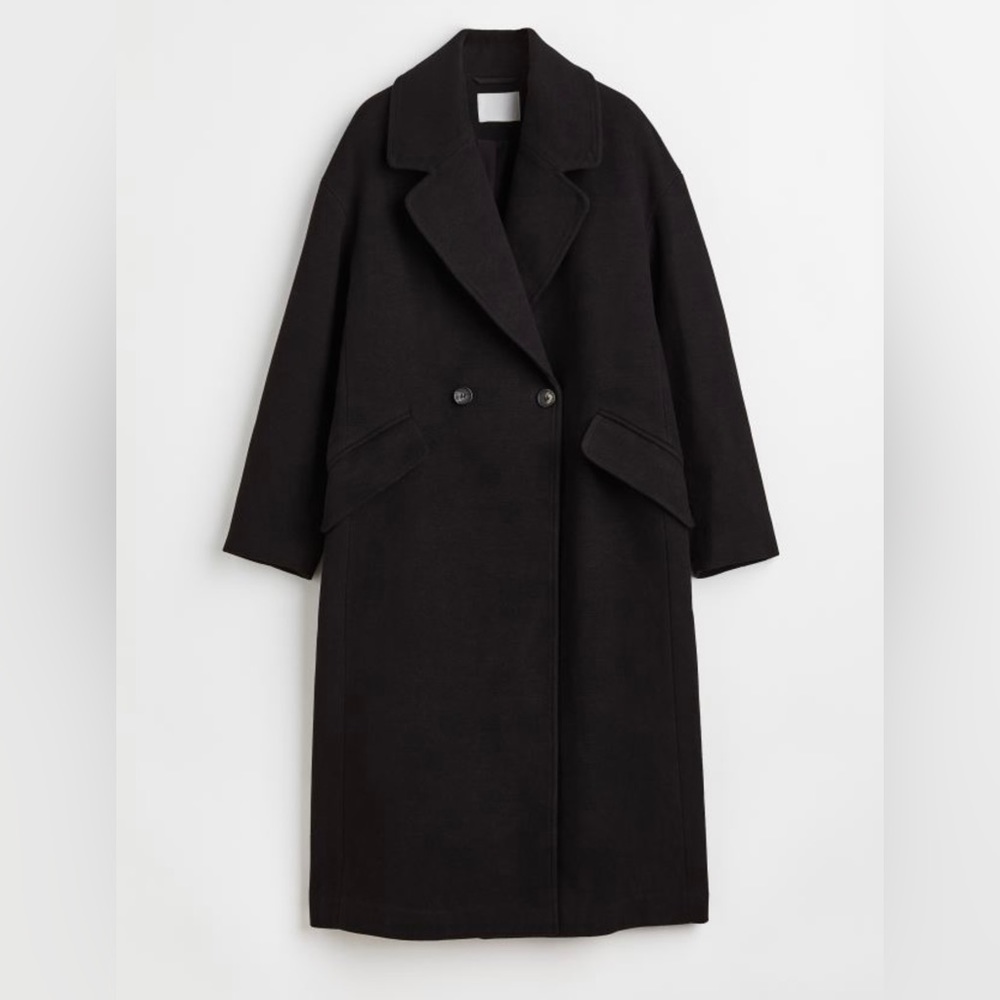 Black oversized coat - Size Medium